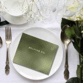 Olive Sage Green Shimmer Achtergrond QR Code Foto All In One Uitnodiging