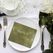 Olive Sage Green Shimmer Line Achtergrondfoto All In One Uitnodiging