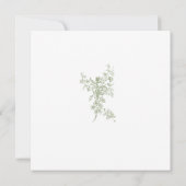 Olive Sage Toile de Jouy Wedding Thank You Card Bedankkaart (Achterkant)