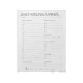 Olive Simple Daily Planner Notitieblok (Linkerzijde)
