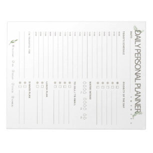 Olive Simple Daily Planner Notitieblok