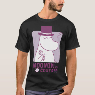 Olive Skiën Moomintroll Vast in Sneeuw Winter Game T-shirt