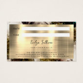 Olive smaragdgroene waterverf afspraakkaart visitekaartje (Achterkant)