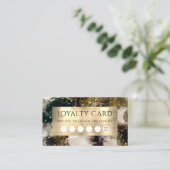 Olive smaragdgroene waterverf loyaliteitskaart visitekaartje (Staand voorkant)