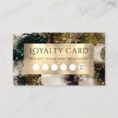 Olive smaragdgroene waterverf loyaliteitskaart visitekaartje (Voorkant)