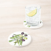 Olive Spray Zandsteen Onderzetter (Zijkant)