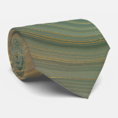 Olive Strata | Aardgroen en goudinkepagaat Stropdas (Opgerold)