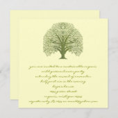 Olive Swirl Tree Invitation Kaart (Voorkant / Achterkant)