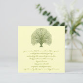 Olive Swirl Tree Invitation Kaart (Staand voorkant)