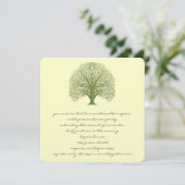 Olive Swirl Tree Invitation Kaart (Staand voorkant)