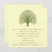 Olive Swirl Tree Invitation Kaart (Voorkant / Achterkant)