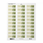 Olive Swirl Whimsical Tree Return Address Labels (Full Sheet)