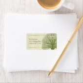 Olive Swirl Whimsical Tree Return Address Labels (Insitu)