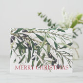 OLIVE TAK KERST GROETEN KAART (Staand voorkant)