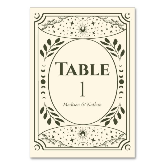 Olive  Tarot Gotische Trouwtafel Kaart (Achterkant)