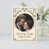 Olive Tarot Kaart Foto bruiloft Dank u (Staand voorkant)