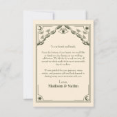 Olive Tarot Kaart Foto bruiloft Dank u (Achterkant)