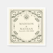 Olive Tarot Kaart Gotische bruiloft Servet (Voorkant)