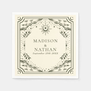 Olive Tarot Kaart Gotische bruiloft Servet