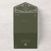 Olive  Tarot Kaart Gotische bruiloft Uitnodigen (Buitenkant)