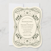Olive  Tarot Kaart Gotische bruiloft uitnodiging (Voorkant)
