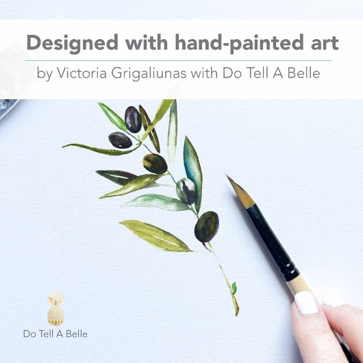 Olive Theme foto bruiloft Bewaar de datum Save The Date