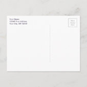 Olive Tree Branch Sla de datum op | Groen Paarse Aankondigingskaart (Achterkant)