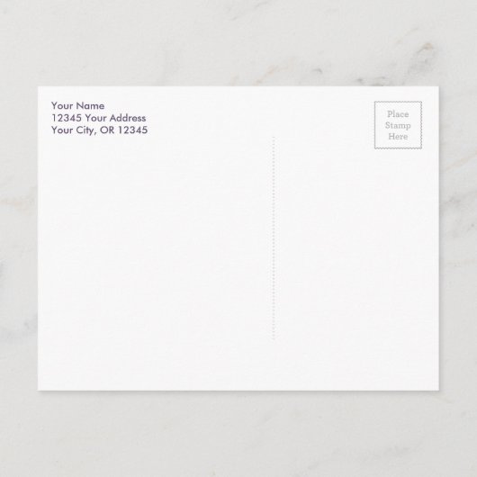 Olive Tree Branch Sla de datum op | Groen Paarse Aankondigingskaart (Achterkant)