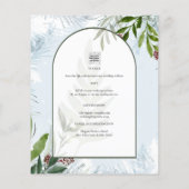 Olive Tree Budget Winter Huwelijksuitnodiging Flyer (Achterkant)