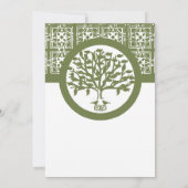 Olive Tree Emblem Weddenschap Kaart (Achterkant)