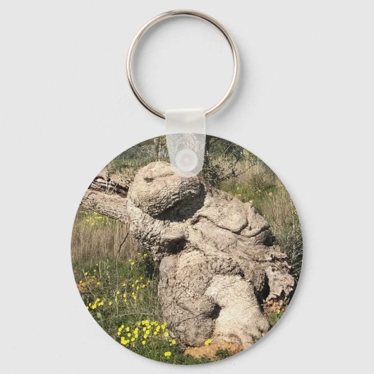 Olive Tree in Yoga Position  Sleutelhanger (Voorkant)