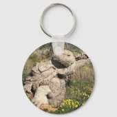 Olive Tree in Yoga Position  Sleutelhanger (Achterkant)