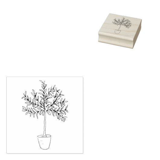 Olive tree rubber stamp rubberstempel (Gestempeld)
