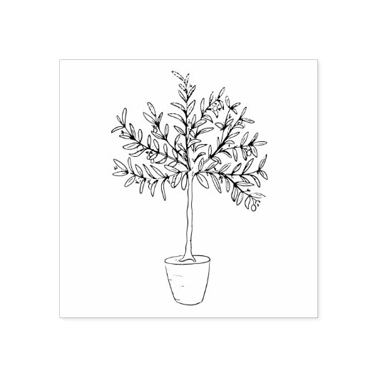 Olive tree rubber stamp rubberstempel (Afrduk)
