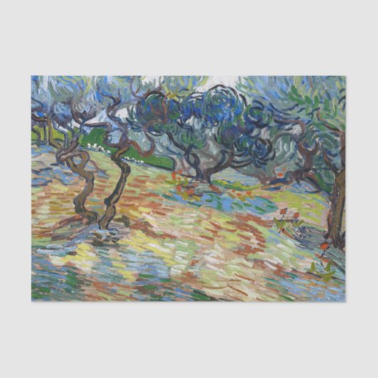 Olive Trees by Vincent van Gogh Tissuepapier (Voorkant)