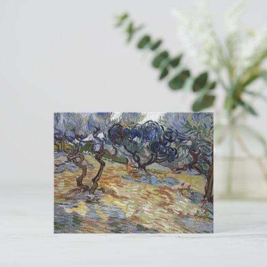Olive Trees Landscape Vincent van Gogh Briefkaart (Staand voorkant)