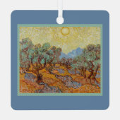 Olive Trees Vincent Van Gogh Impressionist Replica Metalen Ornament (Achterkant)