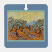 Olive Trees Vincent Van Gogh Impressionist Replica Metalen Ornament (Voorkant)