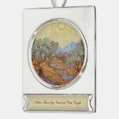Olive Trees Vincent Van Gogh Impressionist Replica Verzilverd Banner Ornament (Links)