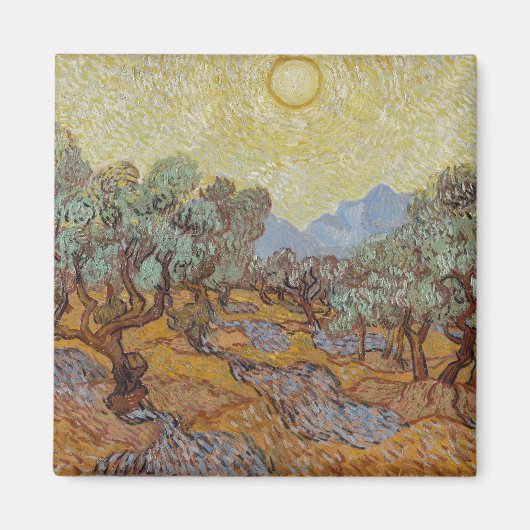 Olive Trees, Vincent van Gogh Magneet (Voorkant)
