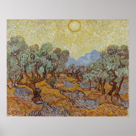 Olive Trees, Vincent van Gogh Poster (Voorkant)