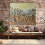 Olive Trees, Vincent van Gogh Wandkleed<br><div class="desc">Dit is een van de vijftien canvassen van olijfbomen die van Gogh tussen juni en december 1889 heeft uitgevoerd. Eerder dat jaar had hij zich bemoeid met het asiel van St-Paul, in de stad St-Rémy in Zuid-Frankrijk, waar hij zijn meest diepgaande werken zou creëer. De levendige sinaasappels en de geelten...</div>