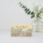 Olive Trees w Yellow Sky, Sun door Vincent van Gog Visitekaartje (Staand voorkant)