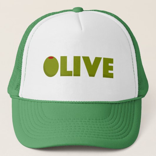 Olive Trucker Hat Trucker Pet (Voorkant)