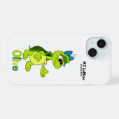 Olive Turtle iPhone Hoesje 15 Case (Achterkant horizontaal)
