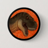 Olive Tyrannosaurus Ronde Button 5,7 Cm (Voorkant)