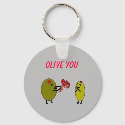 OLIVE U - Olijven in liefde - sleutelhanger (Voorkant)