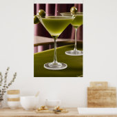 Olive Velvet: Klassieke Martini Stilleven Poster (Keuken)