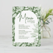 Olive Vineyard Menu Bruiloft (Staand voorkant)