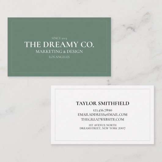 Olive  Visitekaartje (Voorkant / Achterkant)